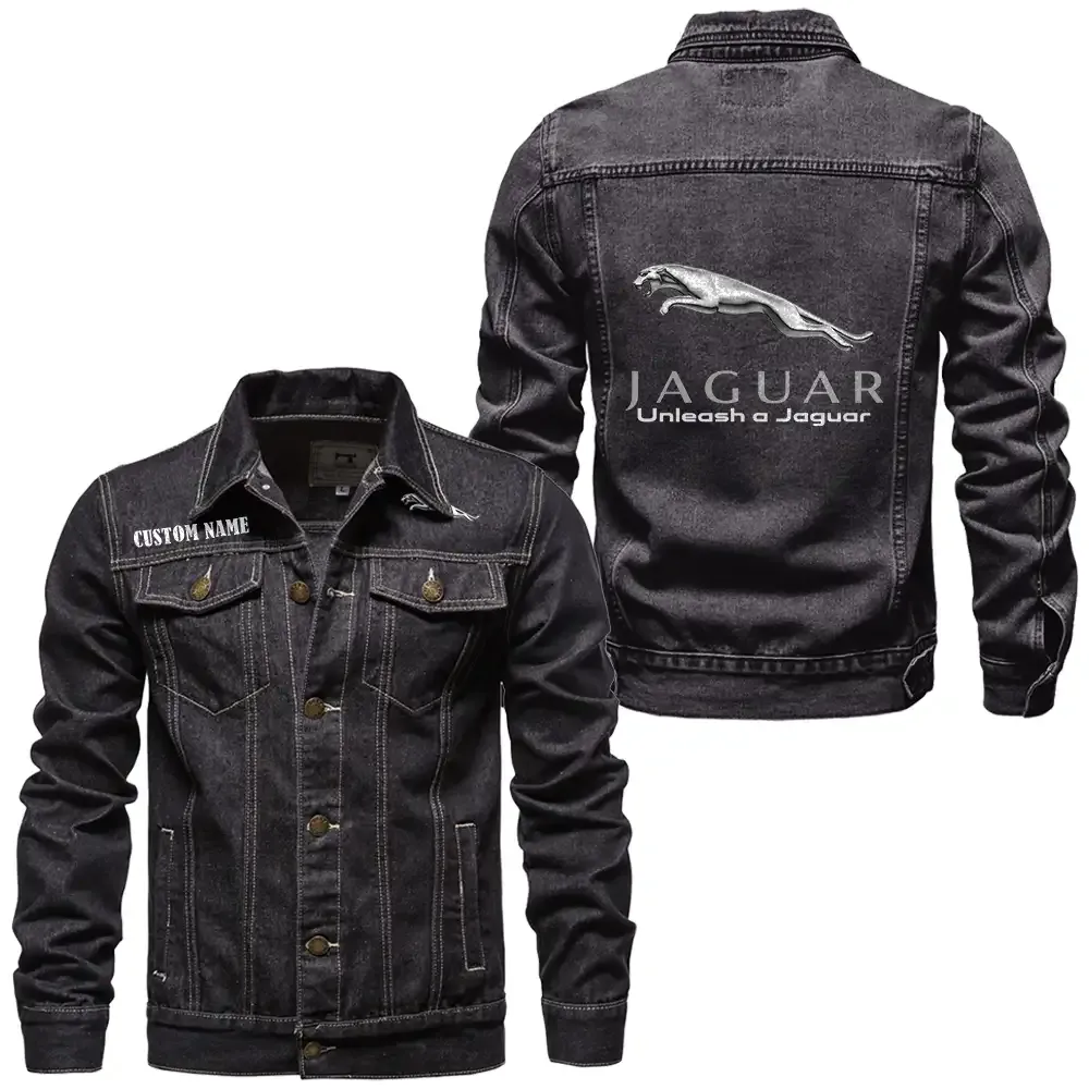 Rugged Outdoor Auto Denim Jacket, Durable Denim Road Spirit CAR190 - Black