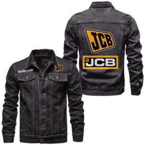 Earth-Moving Equipment Denim Jacket, Motorcycle Pride Denim Style CAR190 - Black