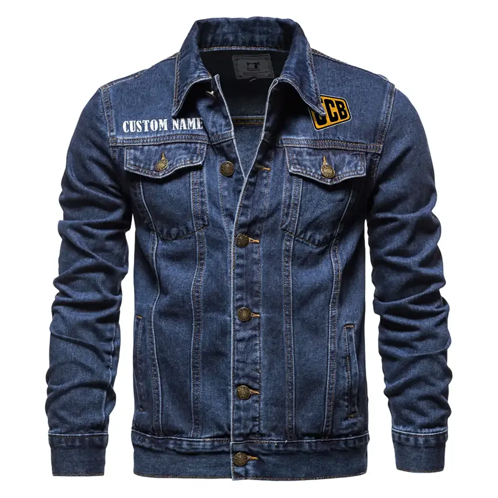 Construction Loader Denim Jacket, Auto-Inspired Denim Look CAR190 - Dark Blue