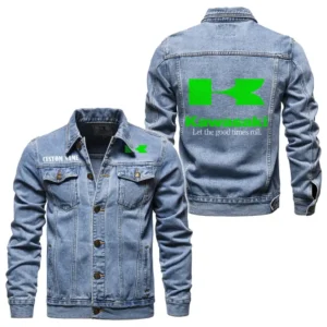 High-Speed Two-Wheeler Denim Jacket, All-Season Denim for Riders CAR190 - Light Blue