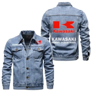 Ninja Bike Denim Jacket, Car Culture Denim Style CAR190 - Light Blue
