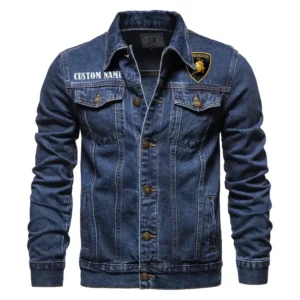 Iconic Supercar Ride Denim Jacket, Road-Ready Denim Jacket CAR190 - Dark Blue