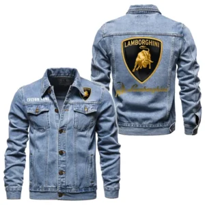 Track-Ready Supercar Denim Jacket, Ride Bold in Denim CAR190 - Light Blue