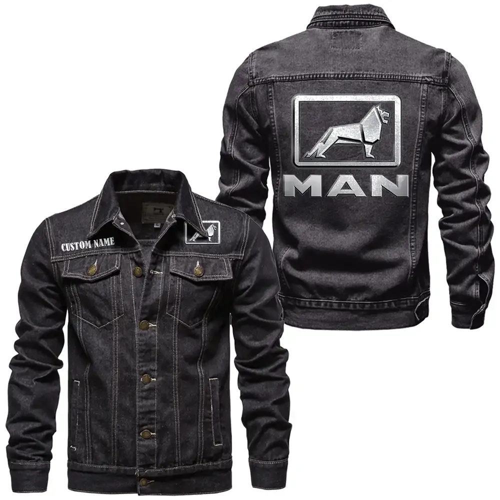 Highway Freight Auto Denim Jacket, Street Spirit Denim Jacket CAR190 - Black