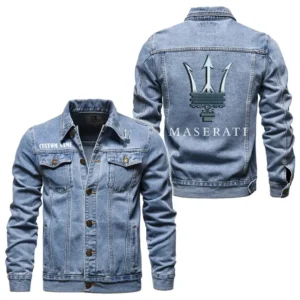 Italian Sports Car Denim Jacket, Denim Jacket Built Tough CAR190 - Light Blue