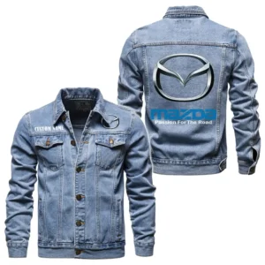 Urban Auto Denim Jacket, Classic Fit Gearhead Spirit CAR190 - Light Blue