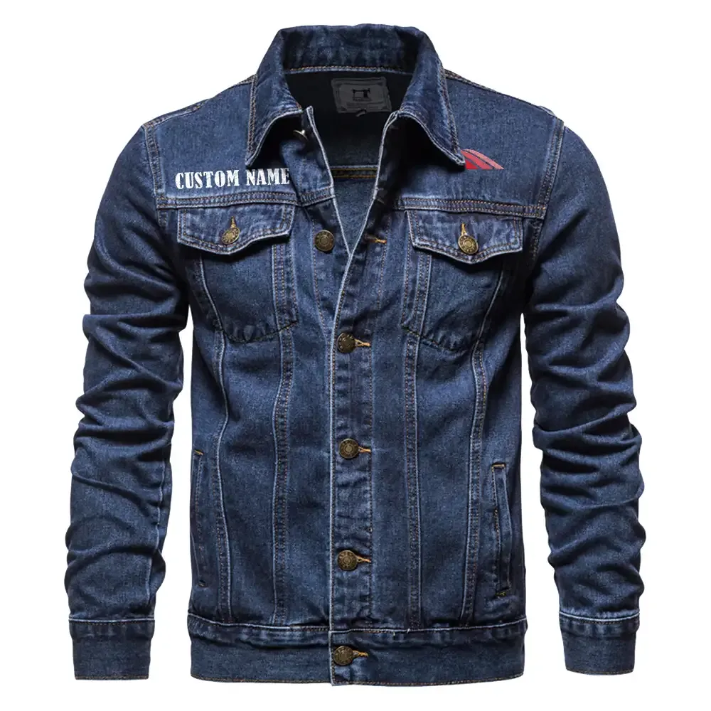 Plowing Rig Denim Jacket, Streetwear Denim with Attitude CAR190 - Dark Blue