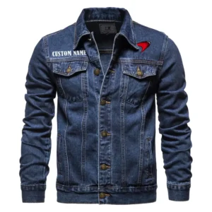 Speed Legend Denim Jacket, Classic Fit Gearhead Spirit CAR190 - Dark Blue