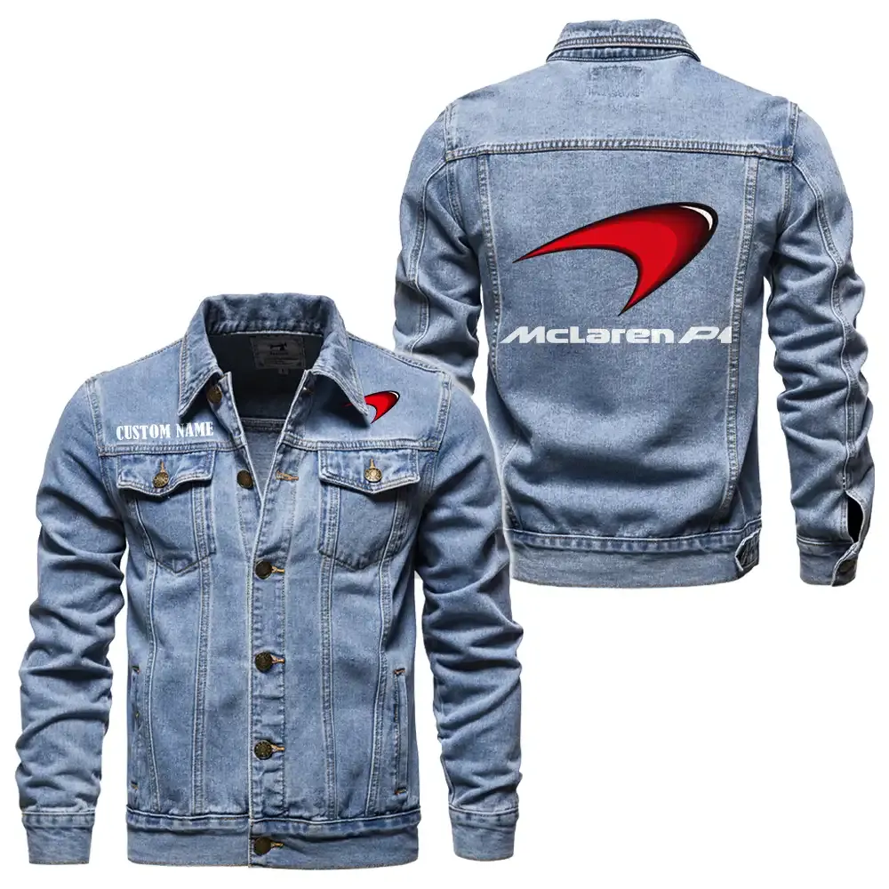 British Supercar Denim Jacket, Car Lover's Denim Jacket CAR190 - Light Blue