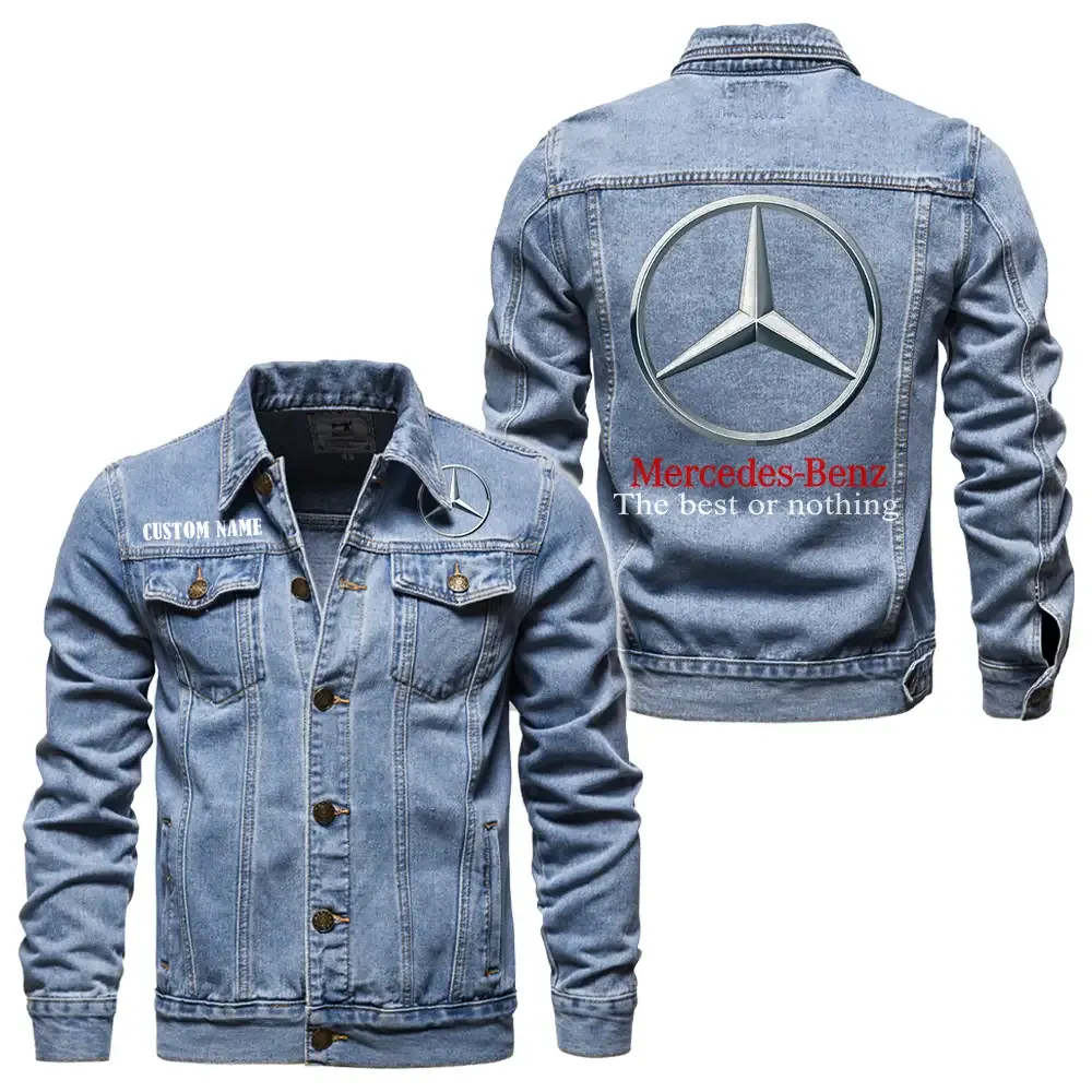 Premium SUV Denim Jacket, Road-Ready Denim Jacket CAR190 - Light Blue