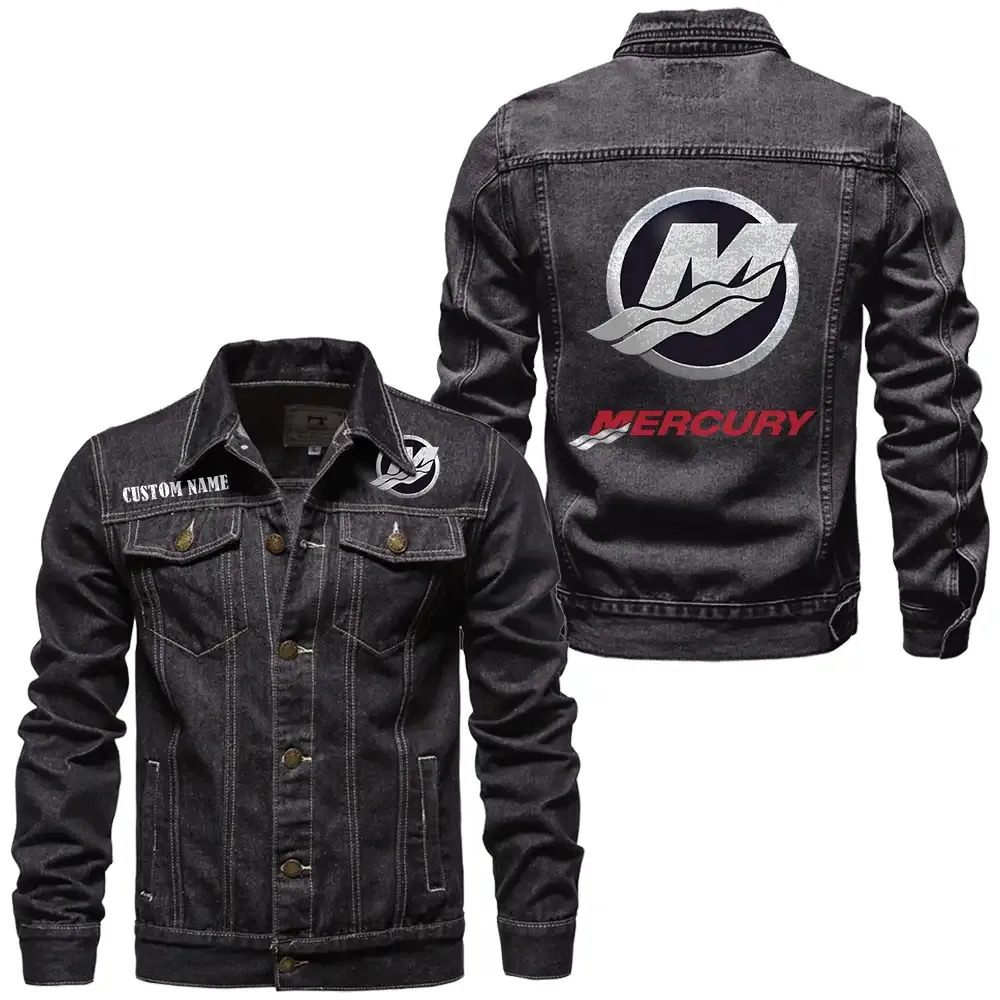 Ocean Engine Denim Jacket, Road-Ready Denim Jacket CAR190 - Black