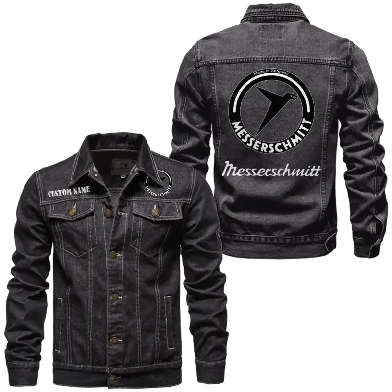 Classic Three-Wheeler Denim Jacket, Performance Denim for Riders CAR190 - Black