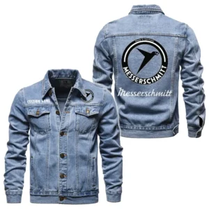 Old-School Three-Wheel Car Denim Jacket, Bold Denim for Riders CAR190 - Light Blue