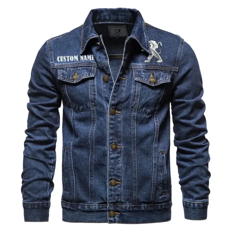 Family Auto Denim Jacket, Car Lover's Denim Jacket CAR190 - Dark Blue