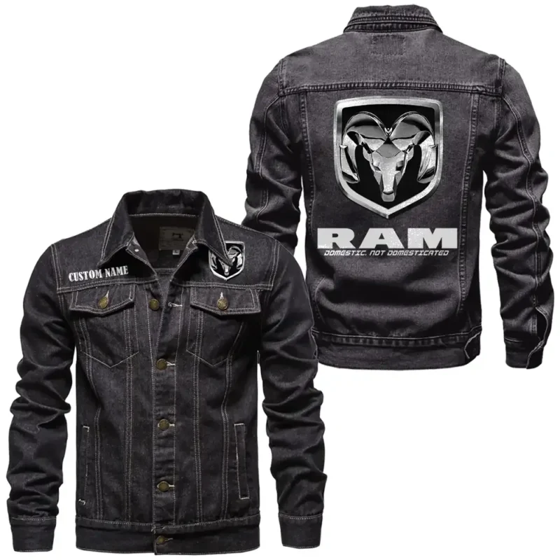 American Work Truck Denim Jacket, Classic Fit Gearhead Spirit CAR190 - Black