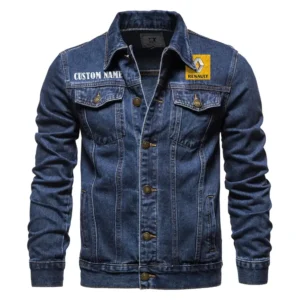 French Car Denim Jacket, Bold Denim for Riders CAR190 - Dark Blue