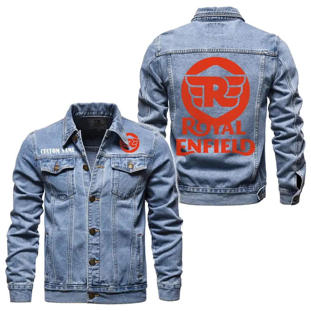 Vintage Two-Wheeler Denim Jacket, Street Spirit Denim Jacket CAR190 - Light Blue