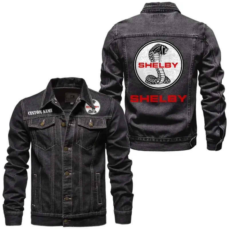 Two-Door Sports Car Denim Jacket, Performance Denim for Riders CAR190 - Black