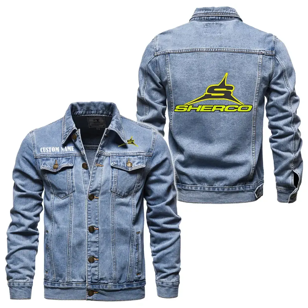 Motocross Bike Denim Jacket, All-Season Denim for Riders CAR190 - Light Blue