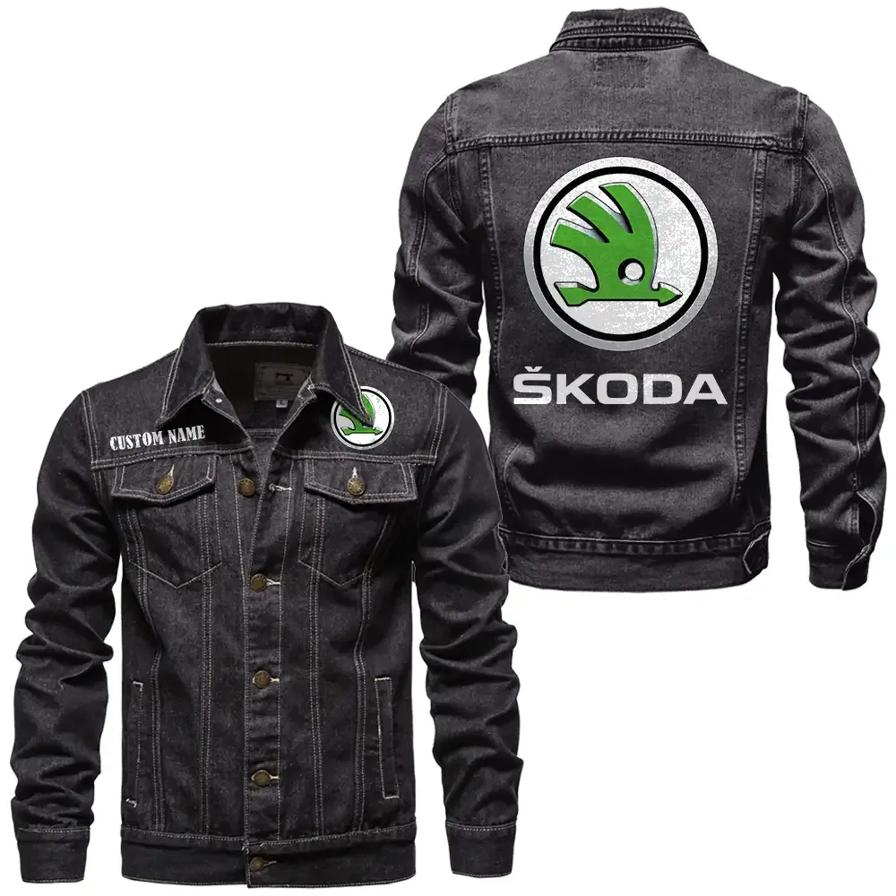 Mid-Size Sedan Denim Jacket, Rugged Jacket Garage Comfort CAR190 - Black