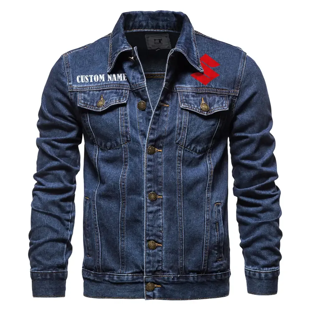 Superbike Denim Jacket, Rider Lifestyle Denim Jacket CAR190 - Dark Blue