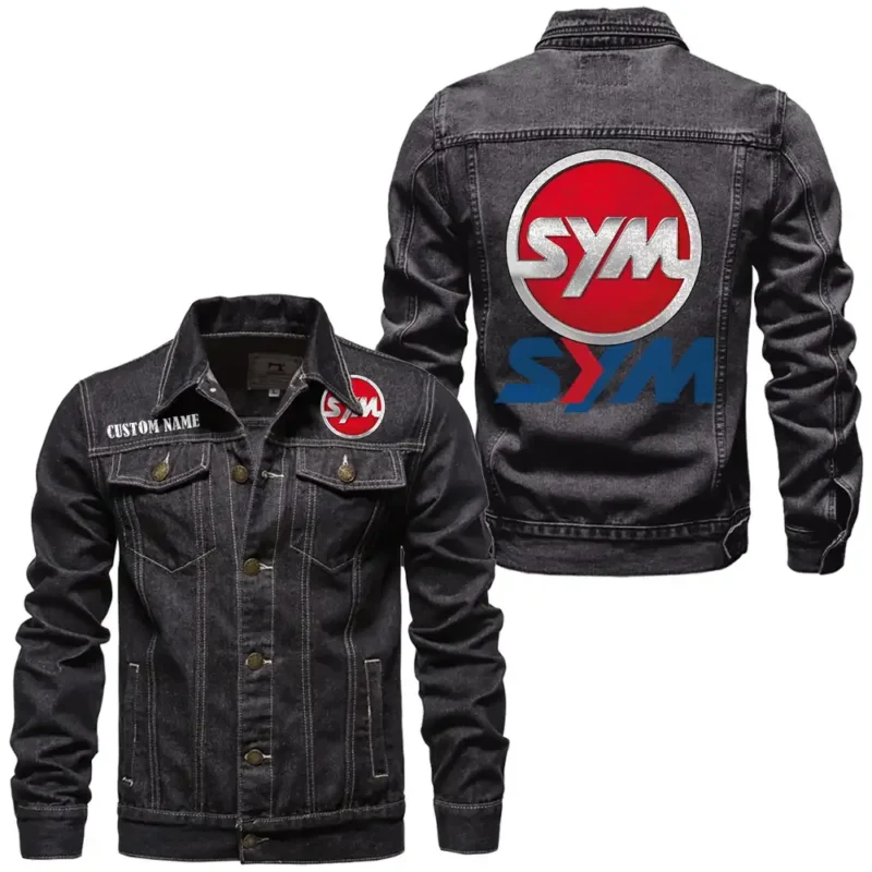 Compact Motorbike Denim Jacket, Performance Denim for Riders CAR190 - Black