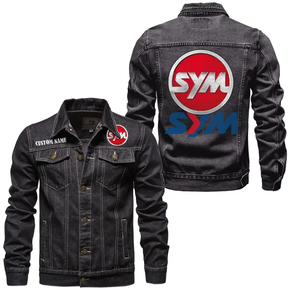 Compact Motorbike Denim Jacket, Performance Denim for Riders CAR190 - Black