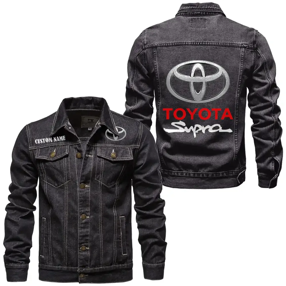 Speed Demon Denim Jacket, Auto-Inspired Denim Look CAR190 - Black