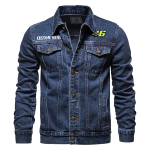 Two-Wheel Champion Denim Jacket, Classic Fit Gearhead Spirit CAR190 - Dark Blue
