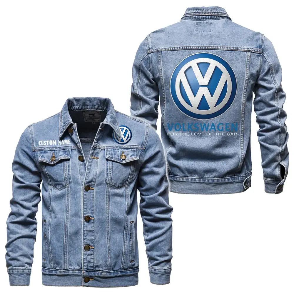 Sedan Vehicle Denim Jacket, Auto-Inspired Denim Look CAR190 - Light Blue