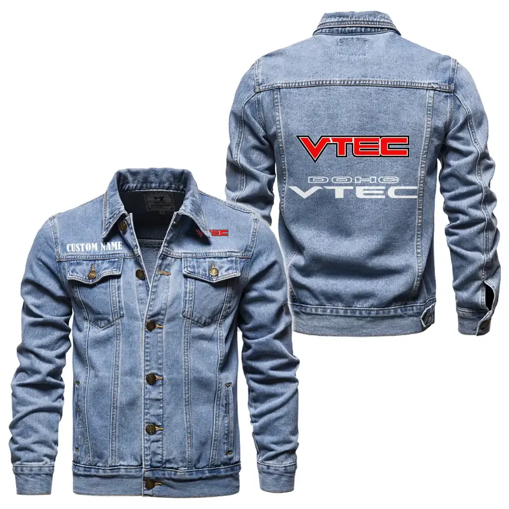 Tuner Car Denim Jacket, Streetwear Denim with Attitude CAR190 - Light Blue