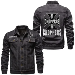 Bold Motorcycle Denim Jacket, Durable Denim Road Spirit CAR190 - Black
