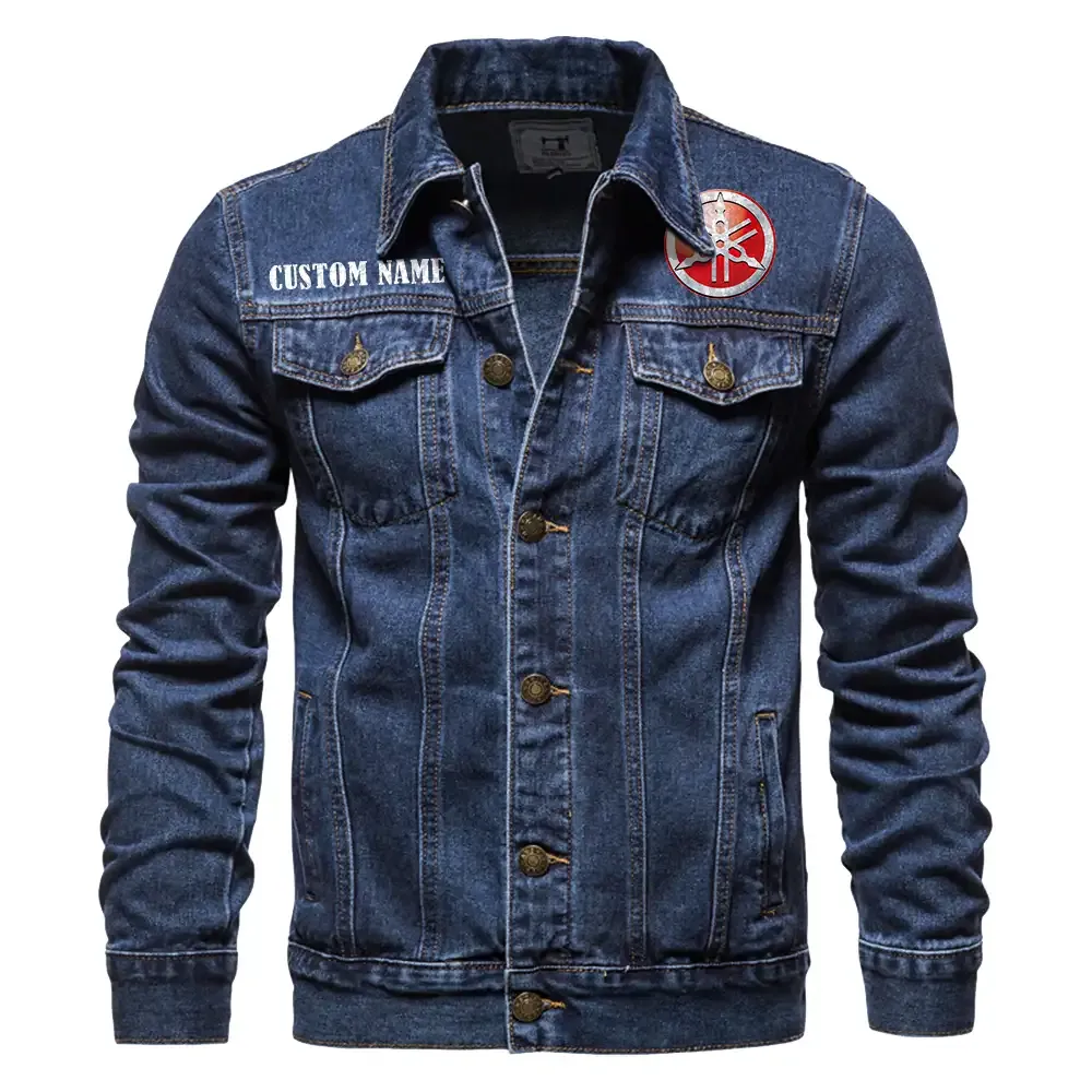 Road Motorcycle Denim Jacket, Car Culture Denim Style CAR190 - Dark Blue