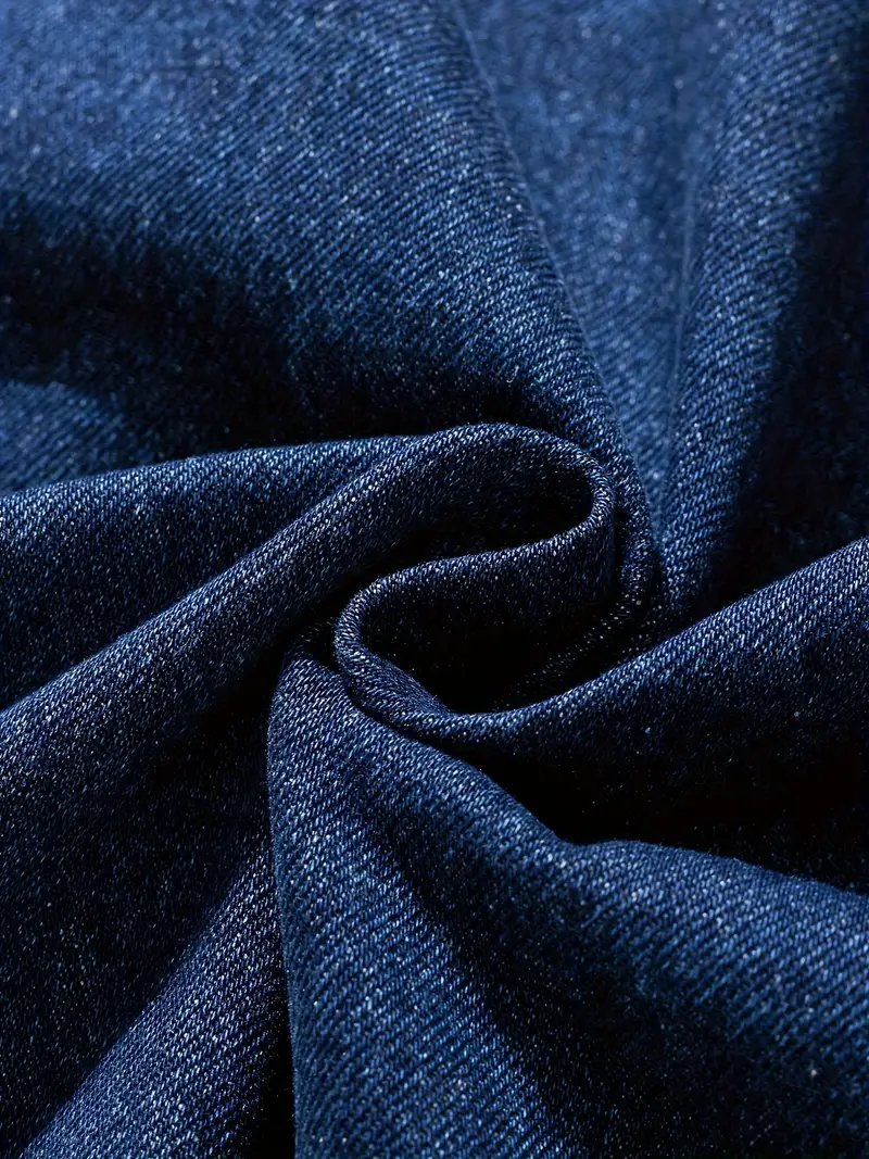 Road Motorcycle Denim Jacket, Car Culture Denim Style CAR190 - Dark Blue - Image 3