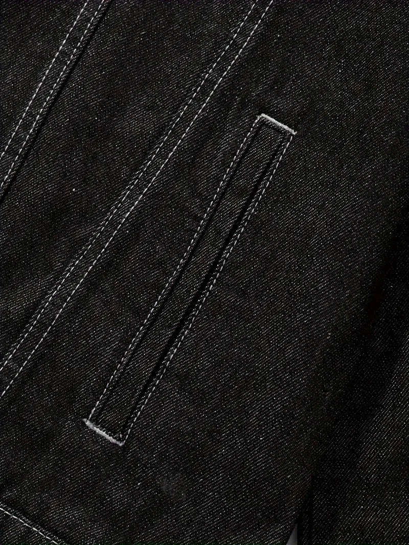 Heavy-Duty Field Tractor Denim Jacket, Ride Bold in Denim CAR190 - Black - Image 4