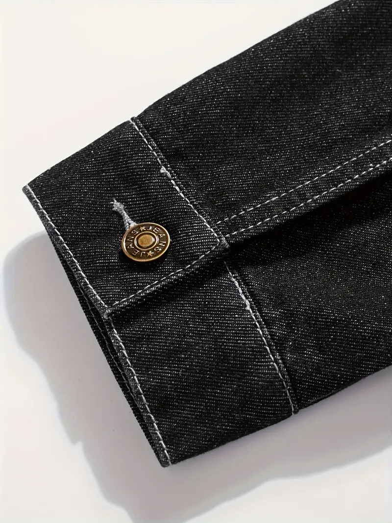 Heavy-Duty Field Tractor Denim Jacket, Ride Bold in Denim CAR190 - Black - Image 3
