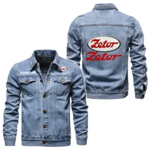 Farm Utility Tractor Denim Jacket, Auto-Inspired Denim Look CAR190 - Light Blue